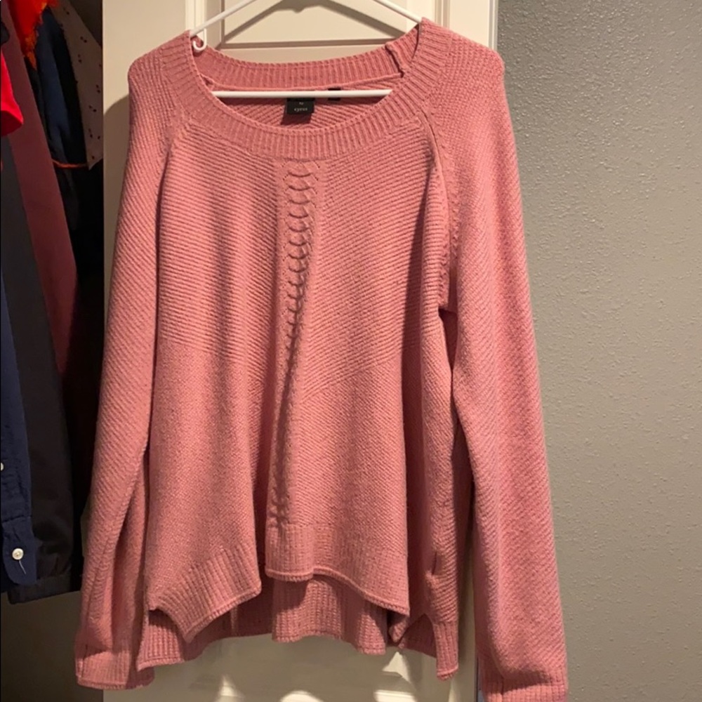Pink knit sweater
